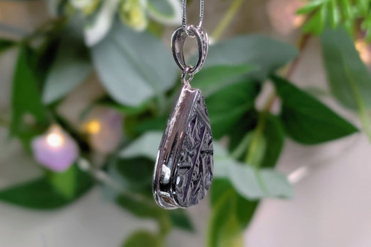 Terahertz Tear Drop Sterling Silver Necklace