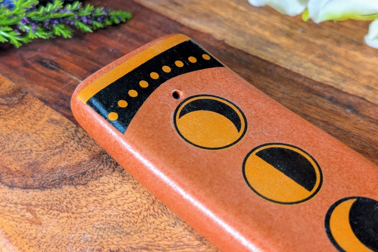 Terracotta Moon Phase Incense Holder