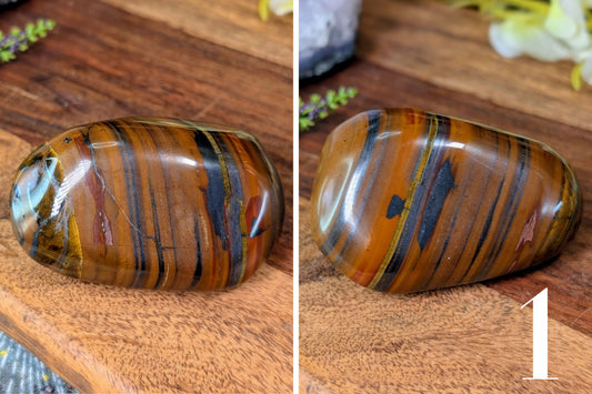 Tiger Eye Palm Stone