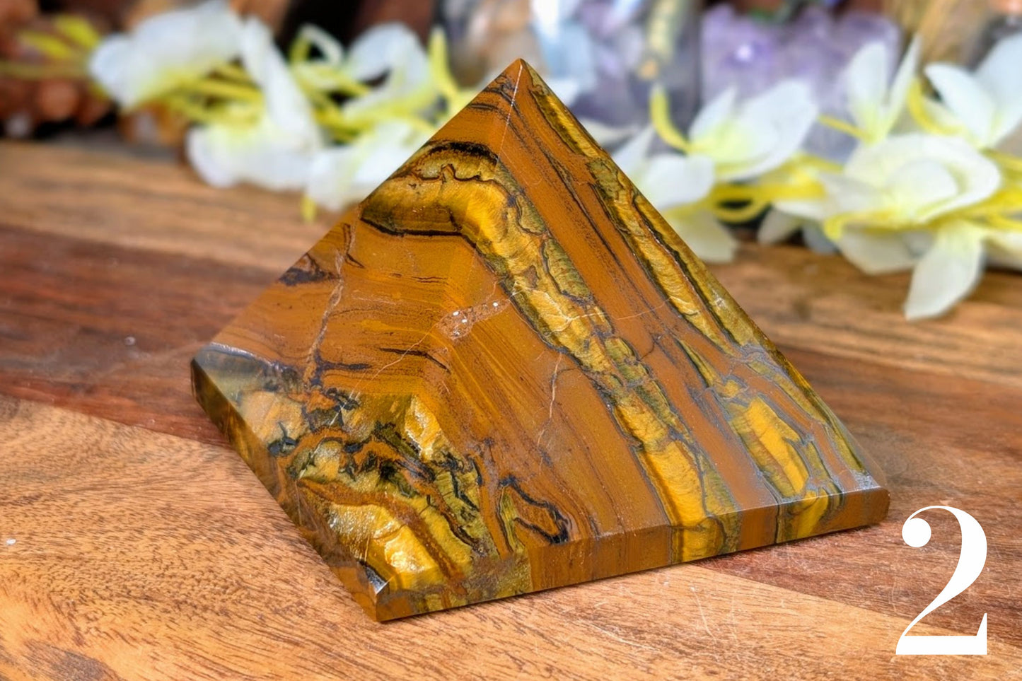 Tiger Eye Pyramid