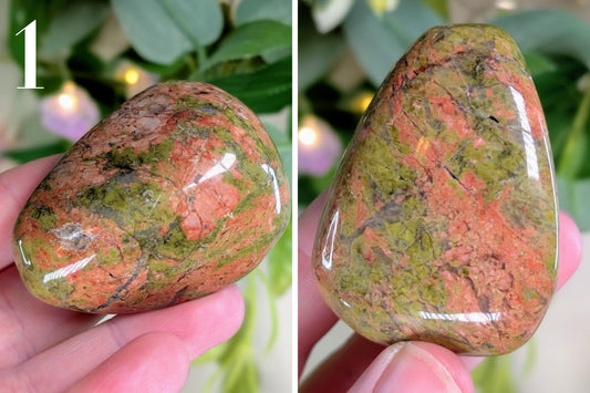 Unakite Palm Stone