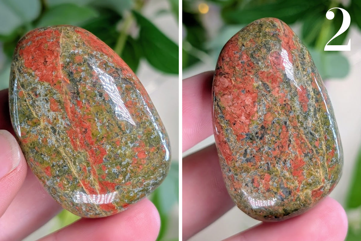 Unakite Palm Stone
