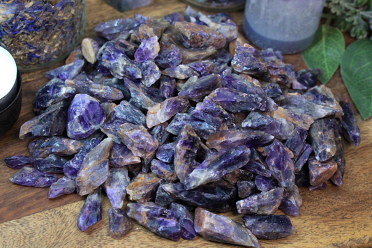 Amethyst Rough Points - 2 oz Bag