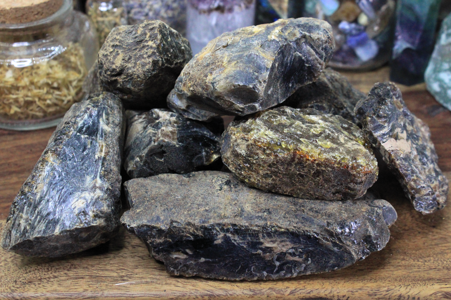 Black Amber Rough Pieces