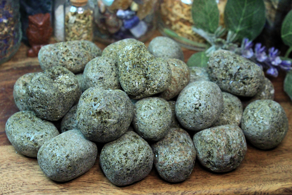 Epidote Tumbled - Set of 2
