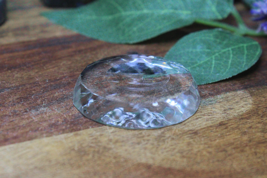 Glass Faceted Sphere Stand