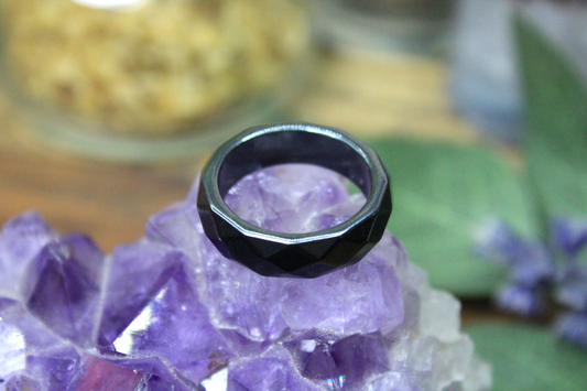 Hematite Faceted Ring