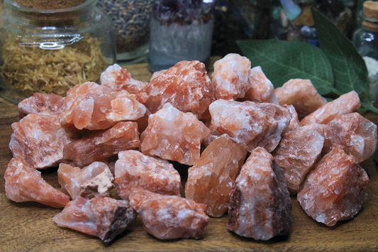 Red Calcite Rough Pieces - Set of 10