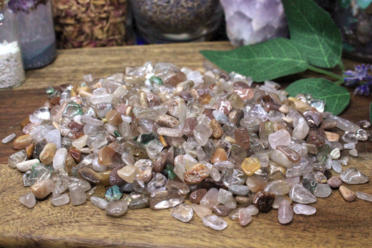 Rutilated Quartz Chips - 2 oz Bag