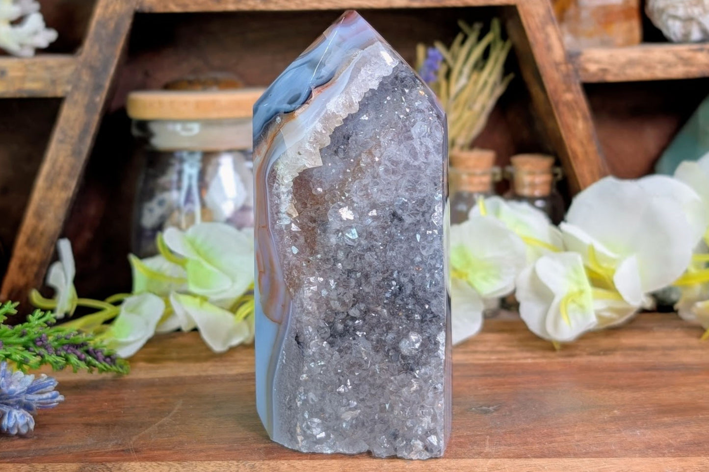 Agate Rough Face Point