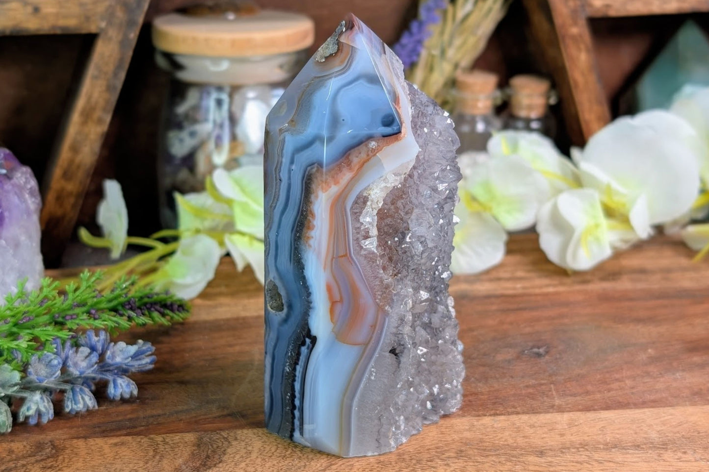 Agate Rough Face Point