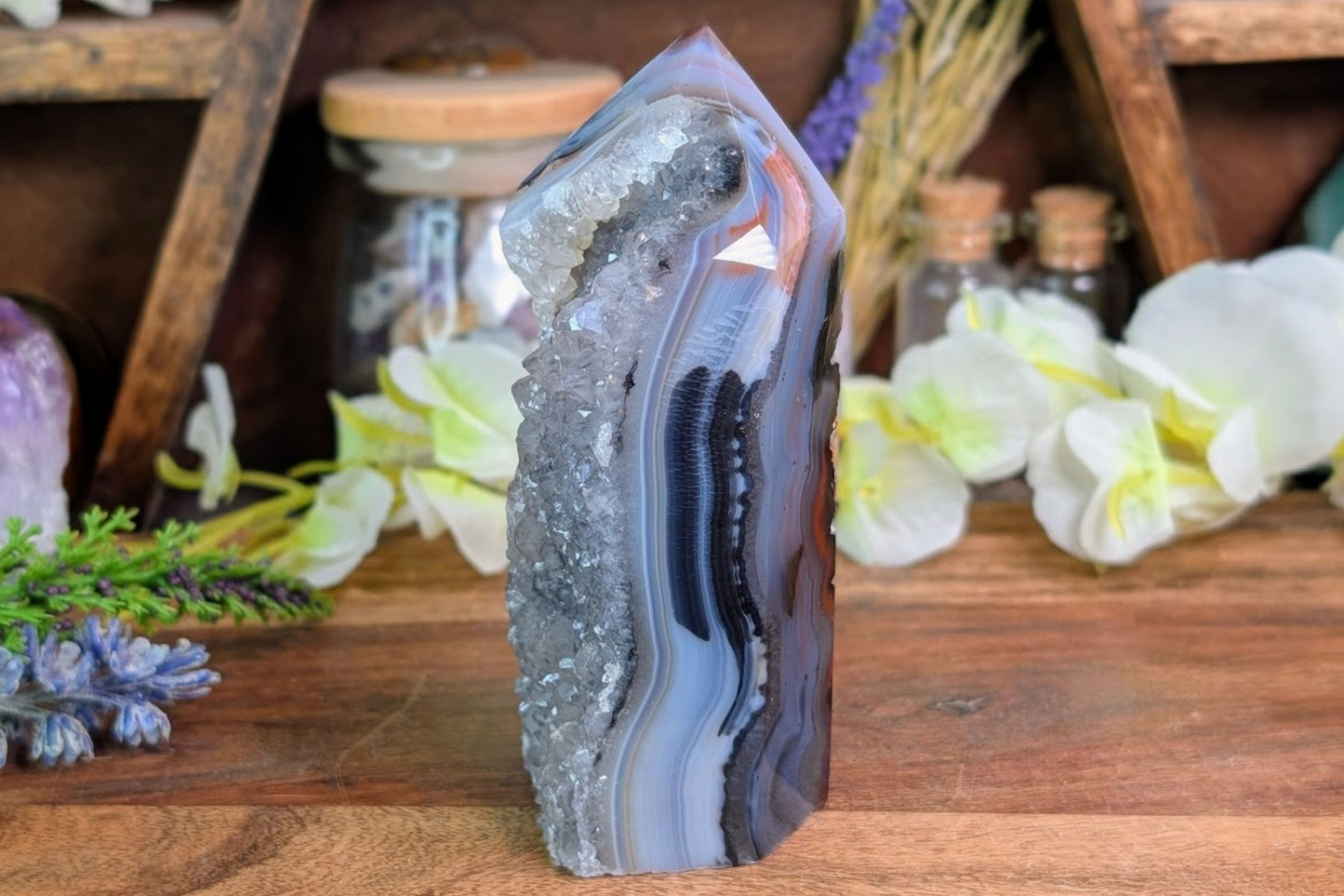 Agate Rough Face Point