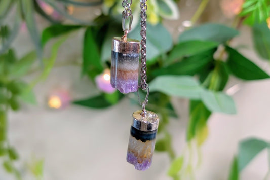 Amethyst Drill Core Necklace