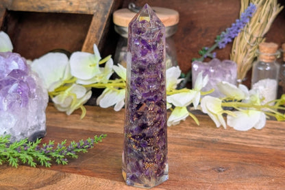 Amethyst Orgonite Point