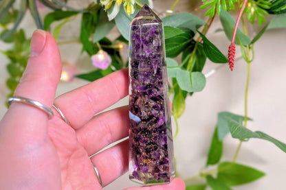 Amethyst Orgonite Point