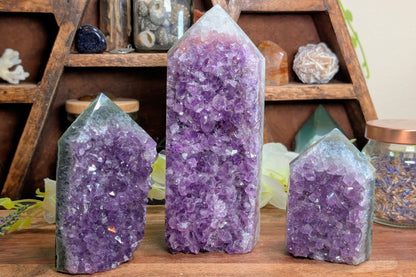 Amethyst Rough Face Point