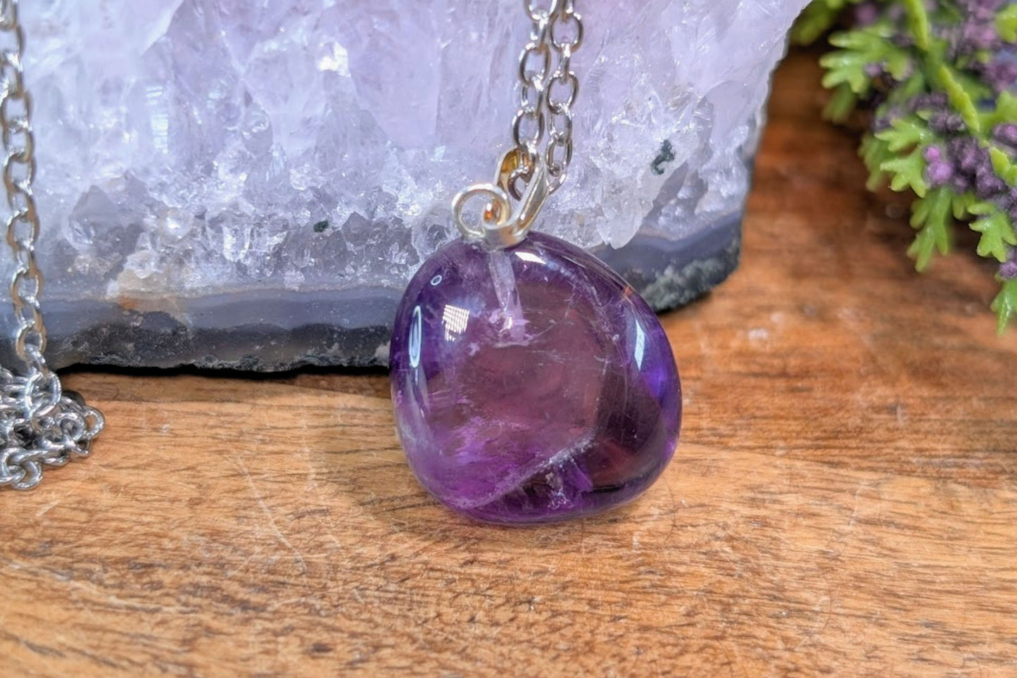 Amethyst Tumbled Necklace