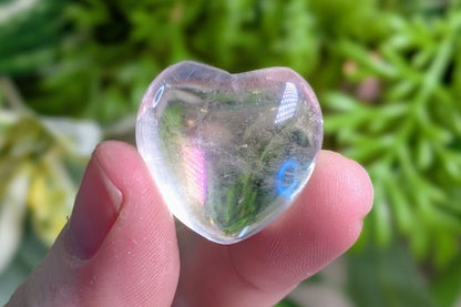 Angel Aura Quartz Heart 1"