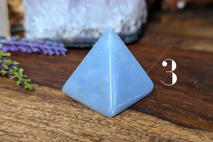 Angelite Pyramid 1.25"