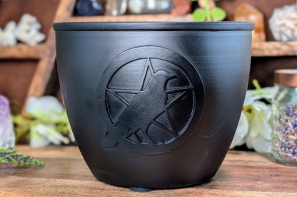 Cast Iron Ash Pot - Raven and Pentacle
