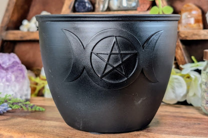 Cast Iron Ash Pot - Triple Moon