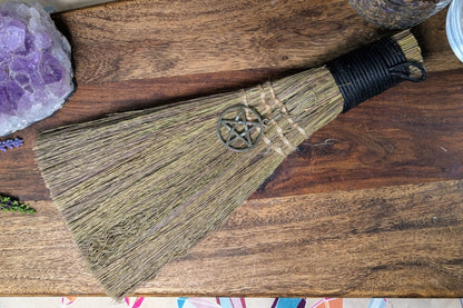 Besom with Pentacle Charm