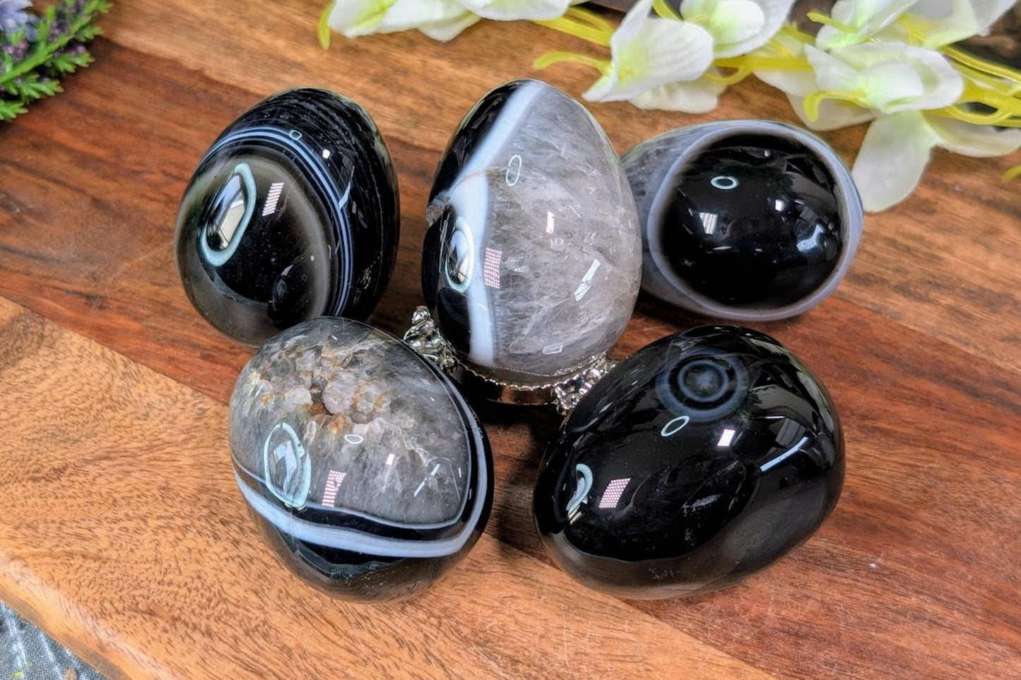 Banded Black Onyx Egg