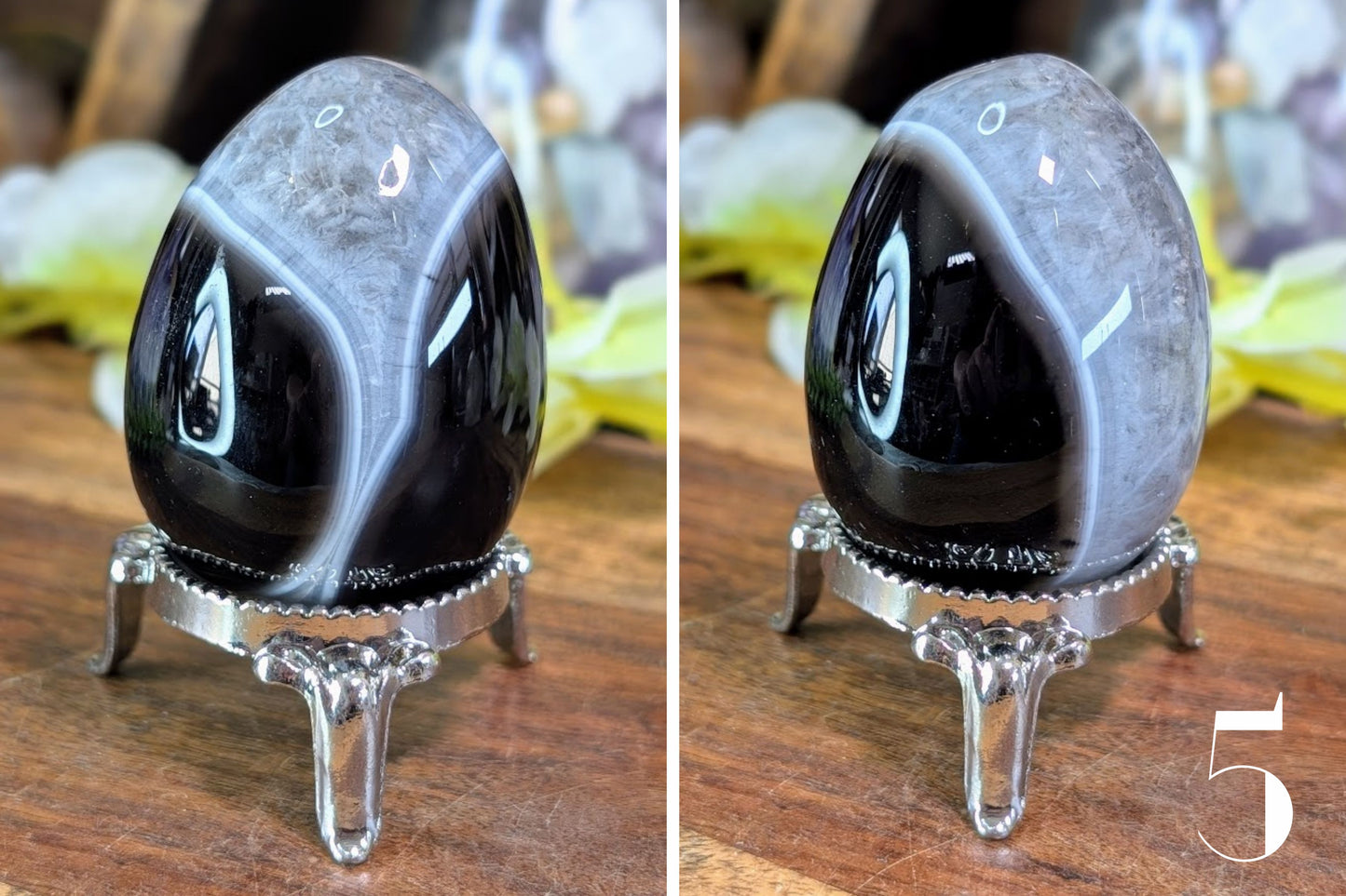 Banded Black Onyx Egg