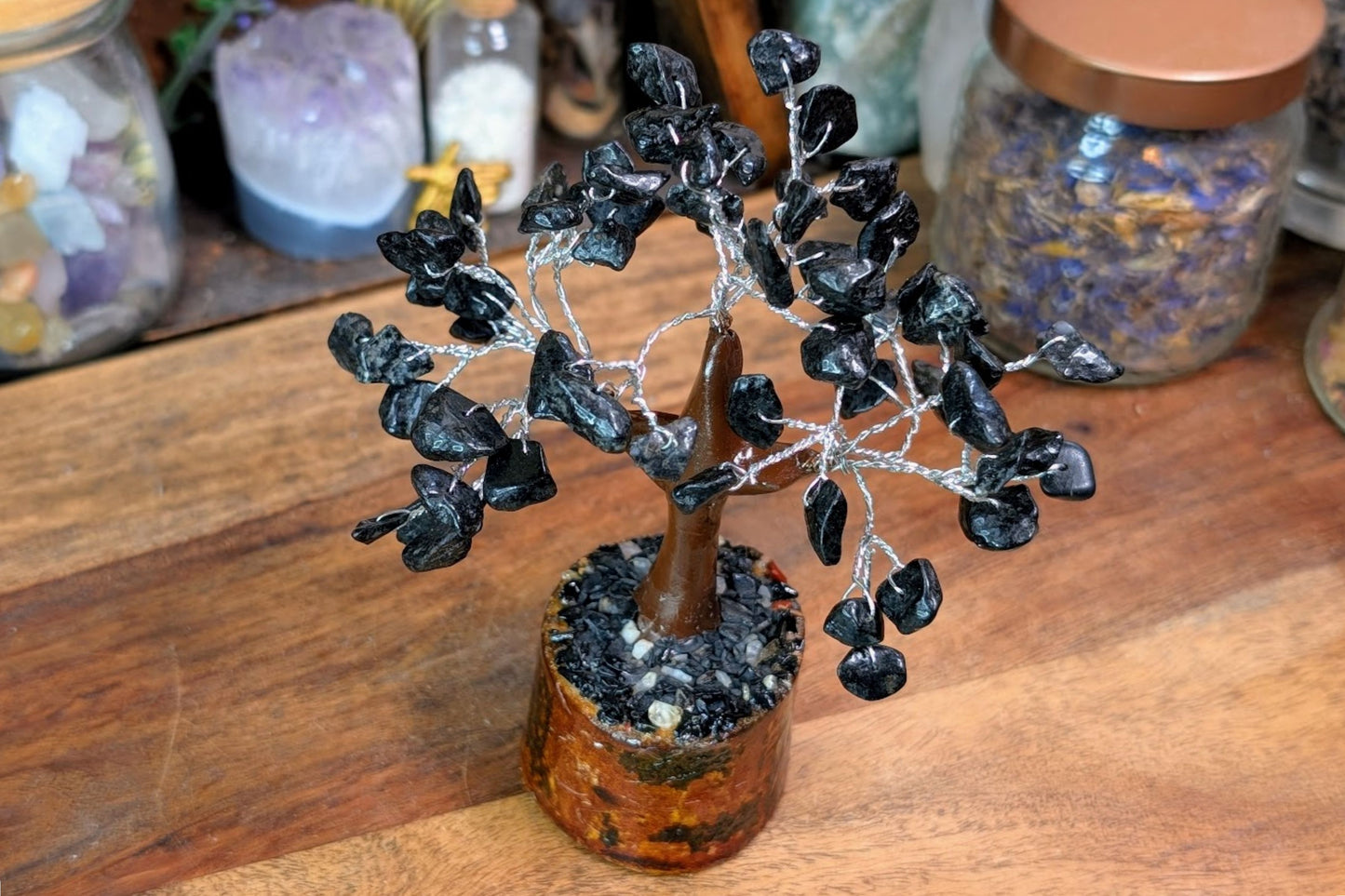 Black Tourmaline Gem Tree