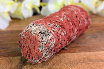 Blue Sage with Dragon's Blood Resin Herb Bundle 4"