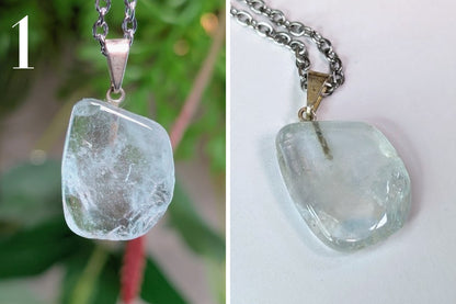 Blue Topaz Tumbled Necklace