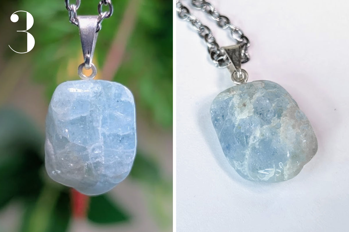 Blue Topaz Tumbled Necklace