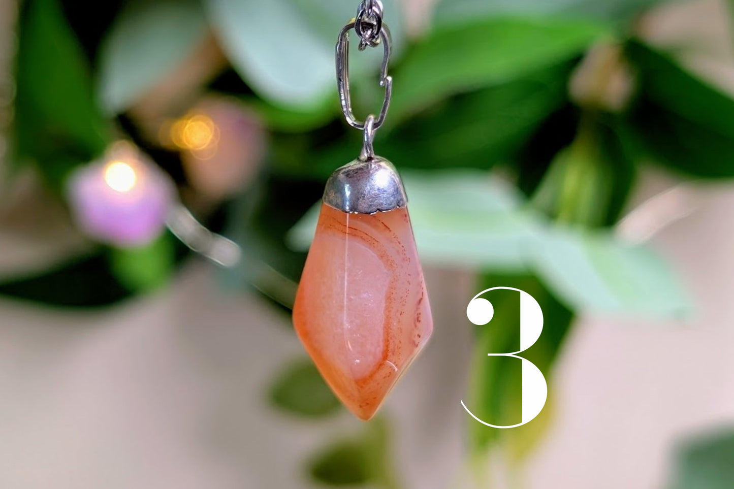 Carnelian Diamond Shape Necklace
