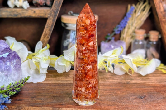 Carnelian Orgonite Point