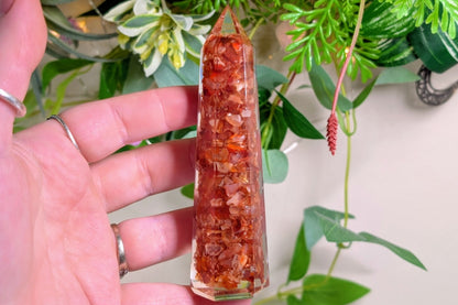 Carnelian Orgonite Point