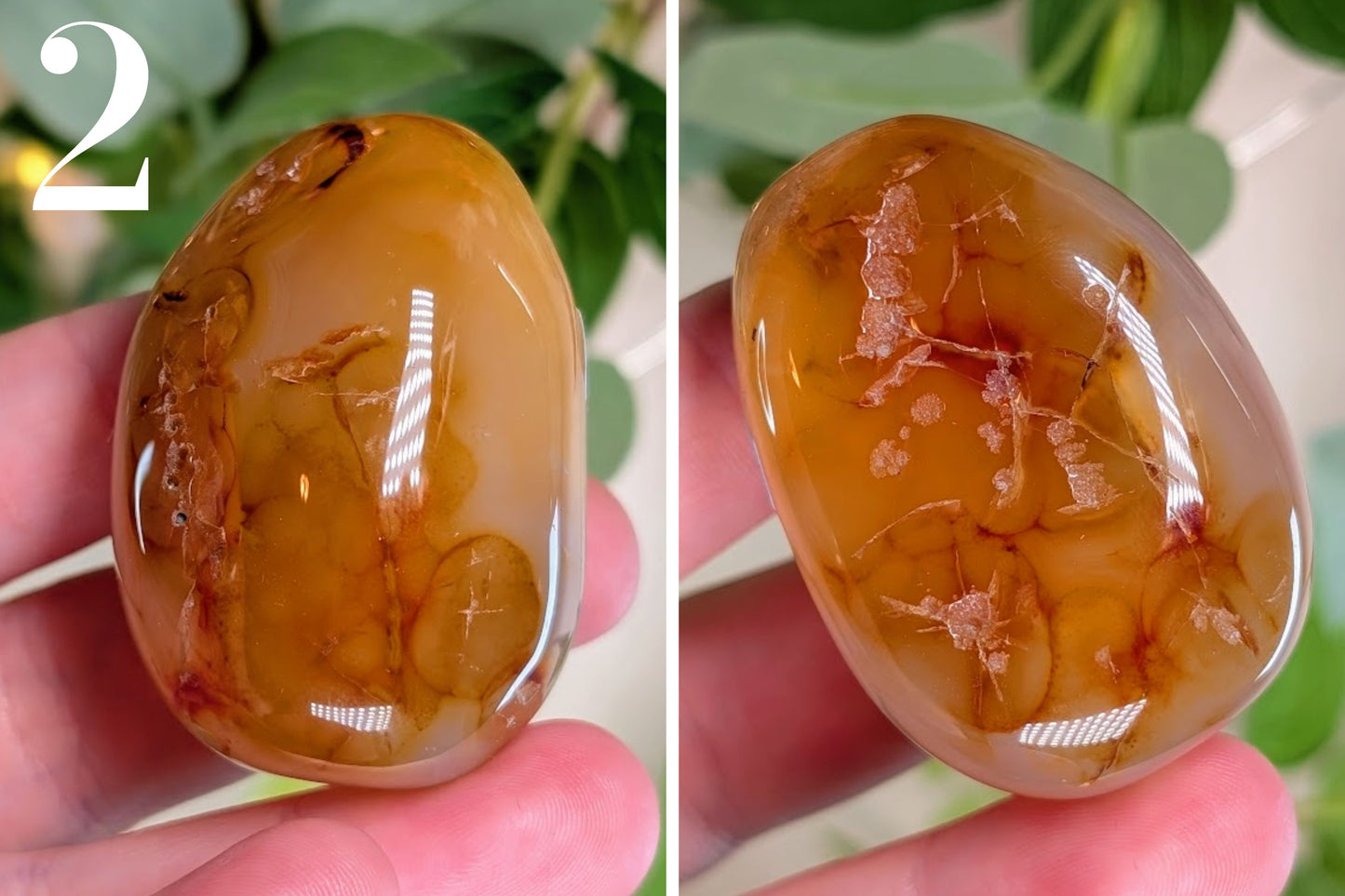 Carnelian Palm Stone