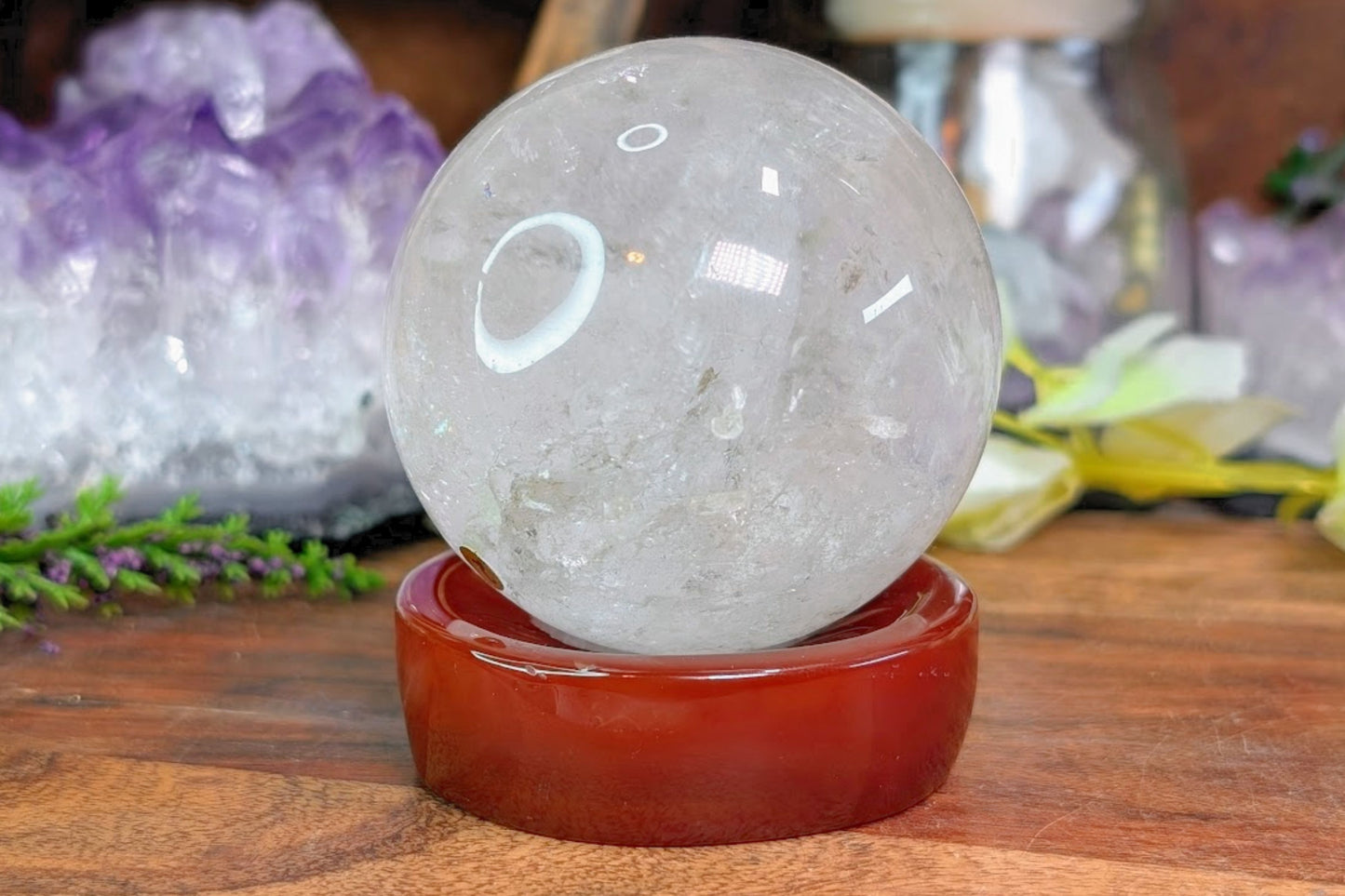 Carnelian Sphere Stand