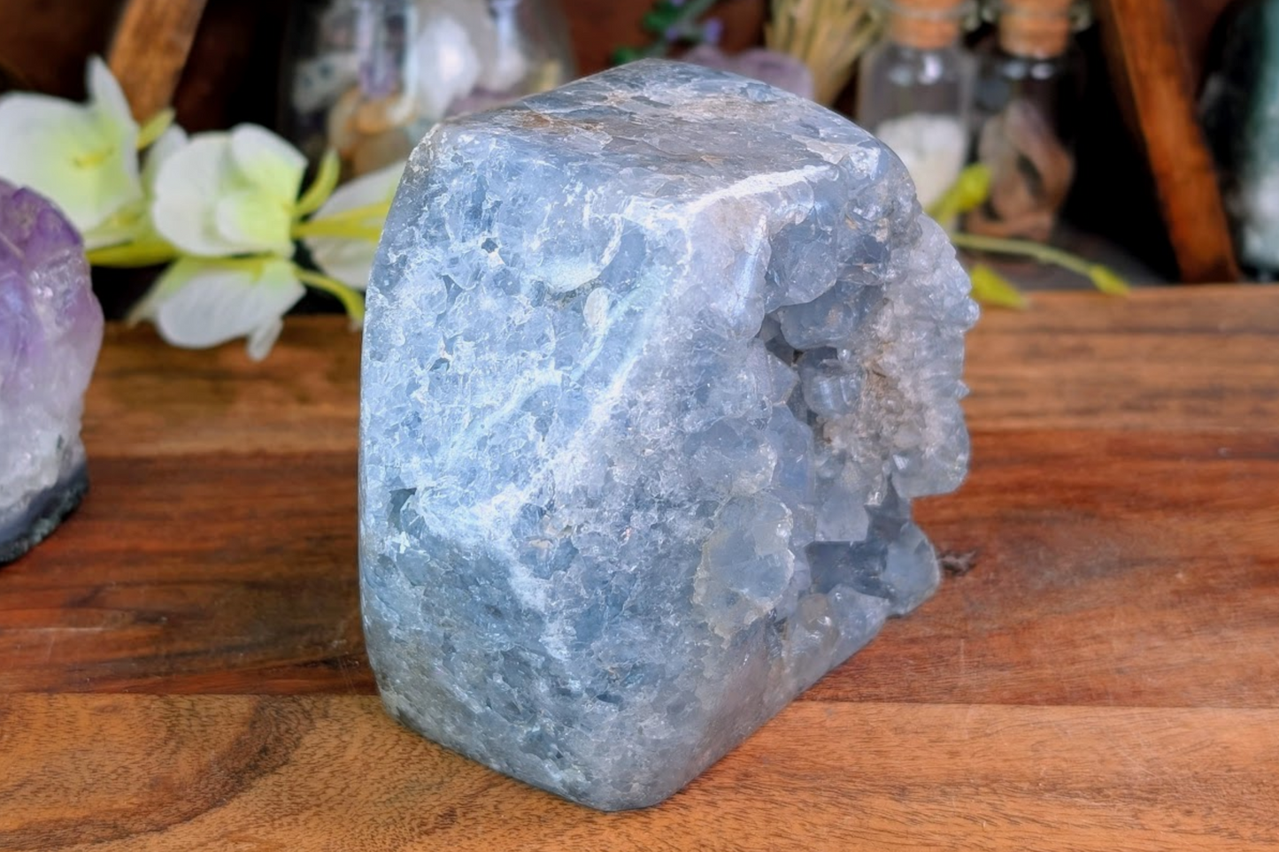 Celestite Cut Base Geode