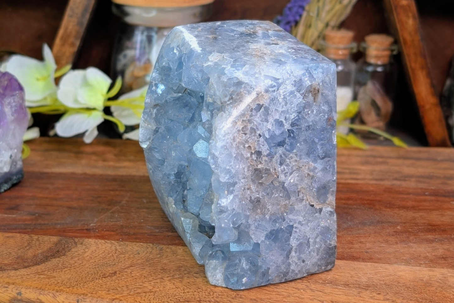 Celestite Cut Base Geode