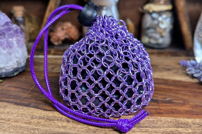 Chainmail Bag - Purple 4.5"