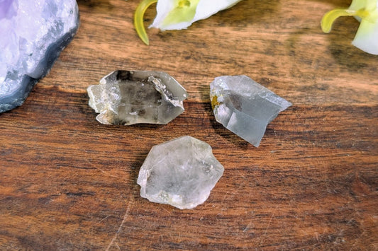 Chlorite Quartz Points - Set of 3