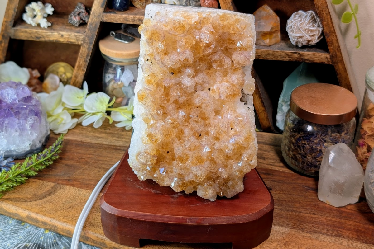 Citrine Cluster Lamp