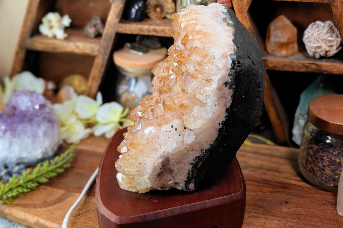 Citrine Cluster Lamp