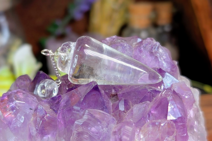 Clear Quartz Pendulum - Cone