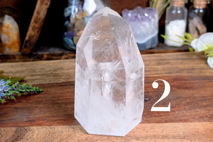 Clear Quartz Free Form Standing Point