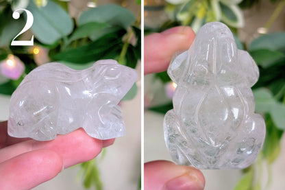 Clear Quartz Frog