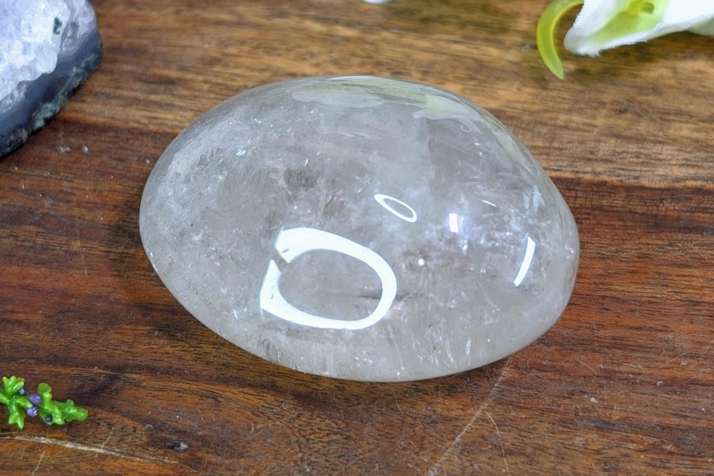 Clear Quartz Palm Stone