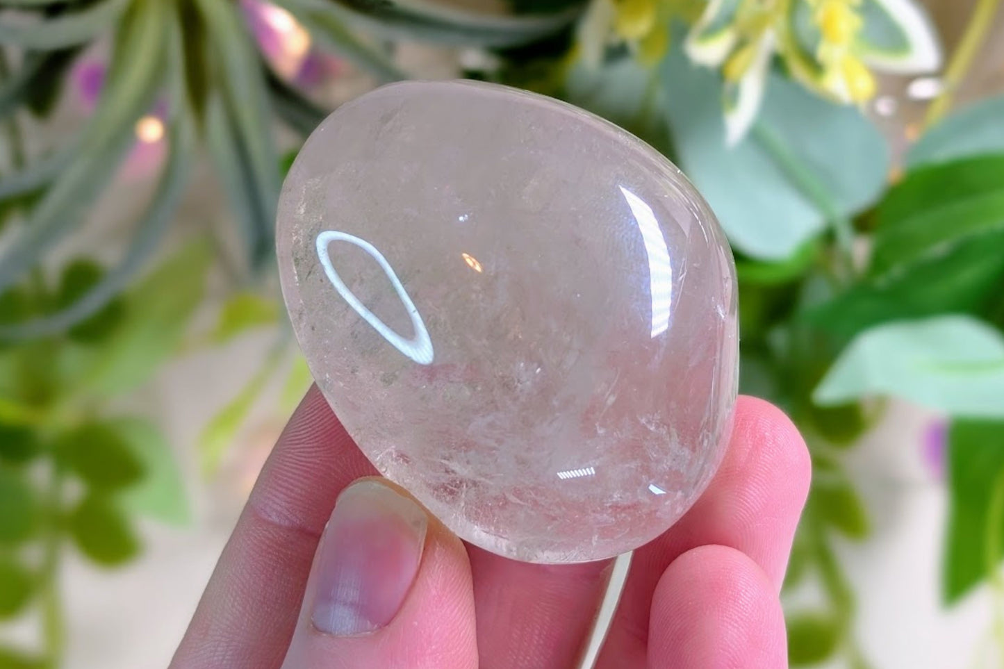 Clear Quartz Palm Stone