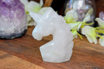 Clear Quartz Unicorn Head