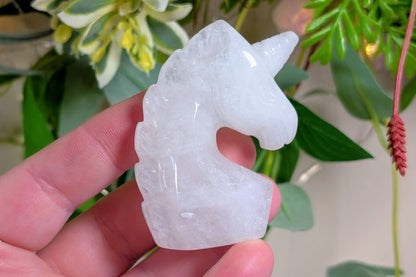 Clear Quartz Unicorn Head